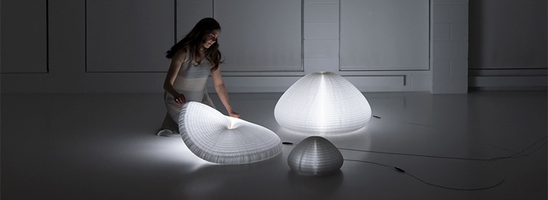 urchin softlight - shape lamp lights - paper lighting