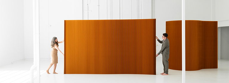 Paper Softwall Room Divider - Folding Cardboard Wall Dividers