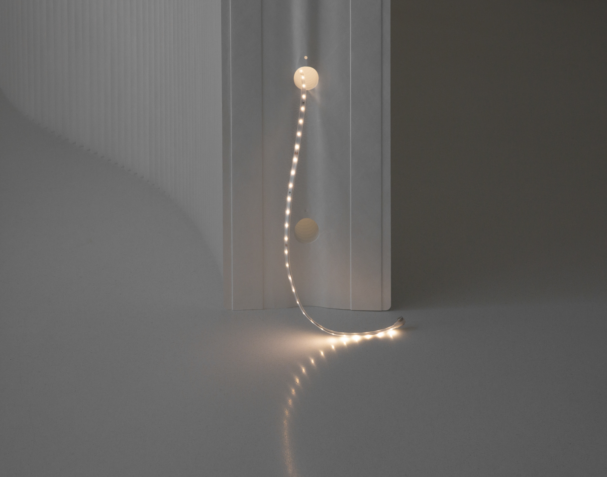 softblock with LED-molo-detail of tunnel for LED - walls with integrated led lighting