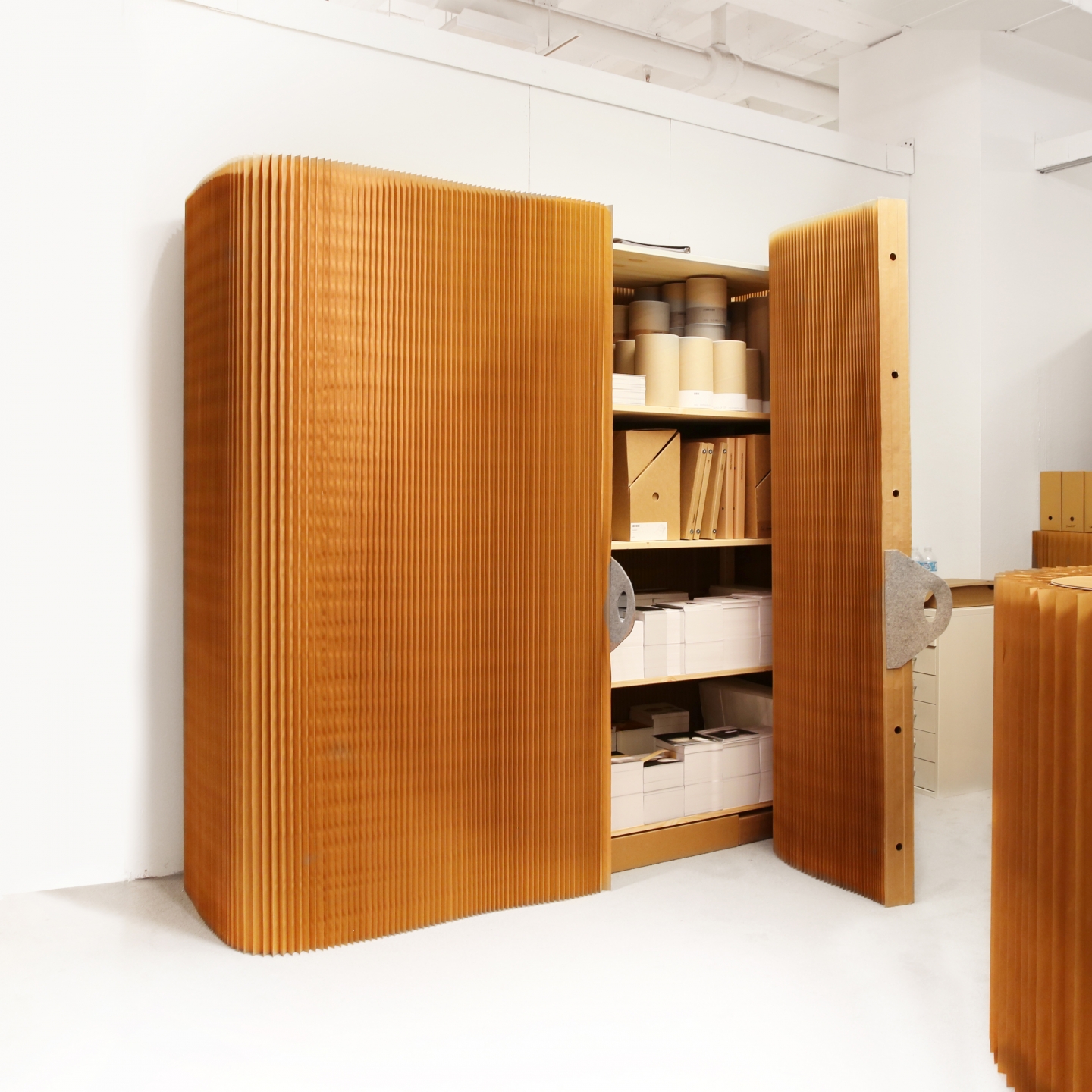 thinwall / acoustic wall liner and cabinet enclosure - paper furniture by molo