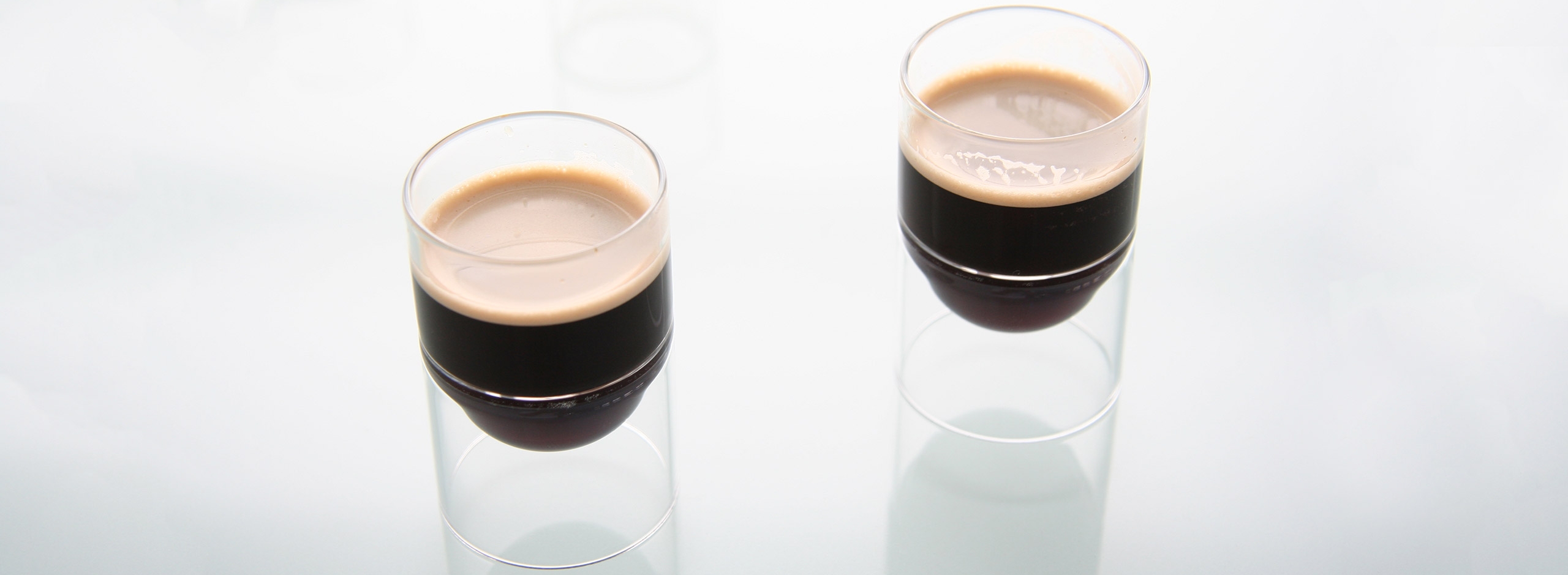 espresso in float liqueur glasses