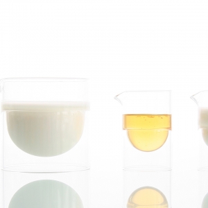 float glassware - Sugar - Cream Set