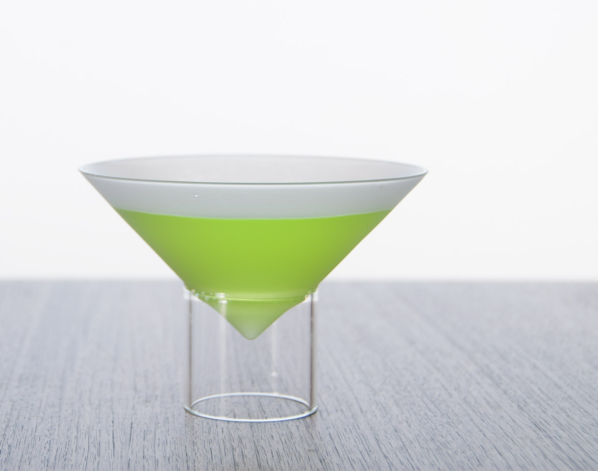 float glassware - barware - martini glass - appletini