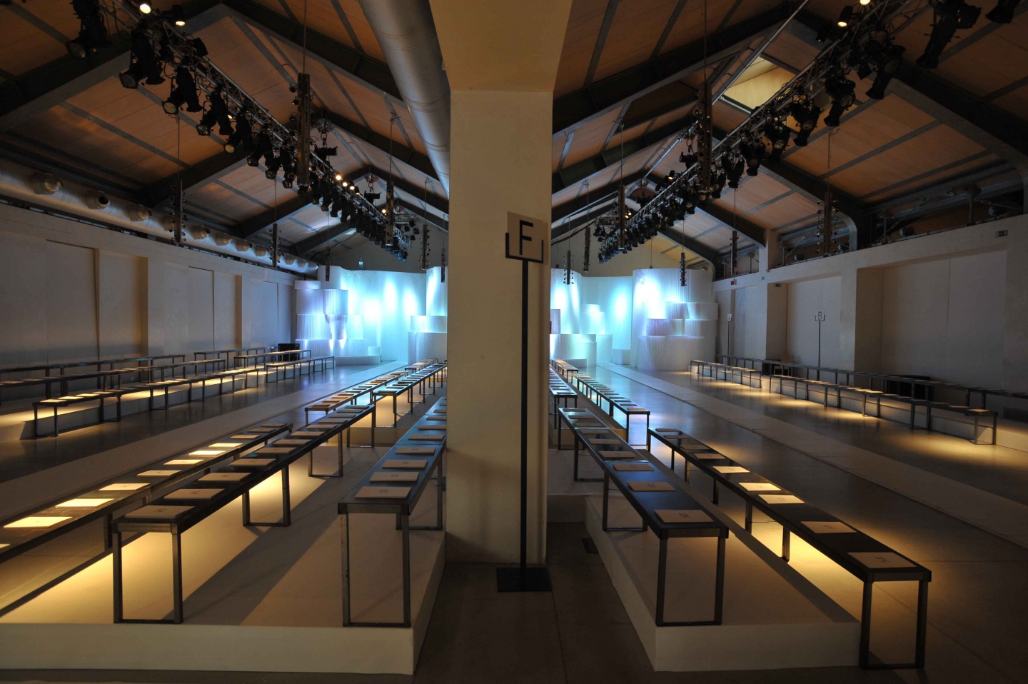 molo white textile softblocks at the Armani Milan Fashion Week presentation
