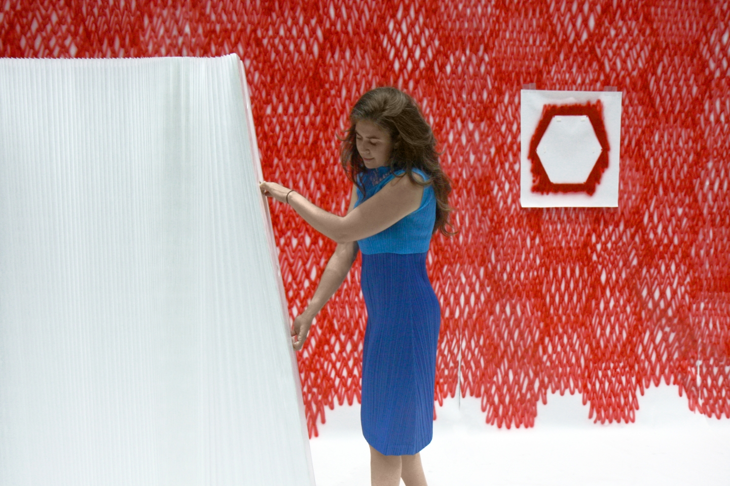Sasaki heartbeat softwall installation at Dwell on Design in Los Angeles