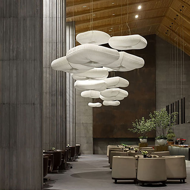 molo cloud light pendants in the Vanke Clubhouse · Yangzhou, China