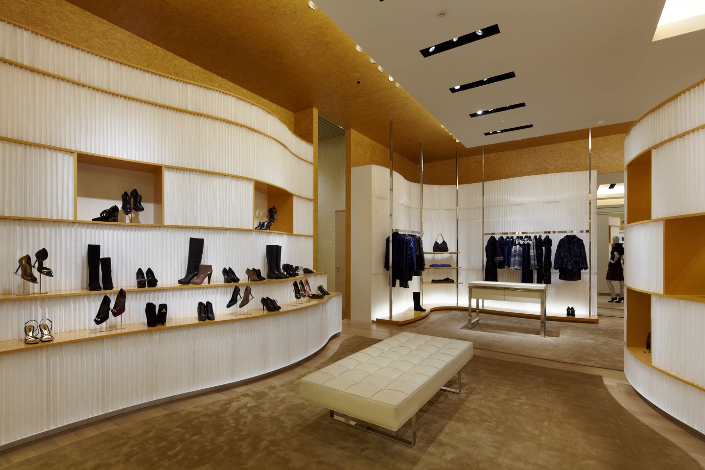 molo white textile softblocks and cloud softlight at Louis Vuitton in Osaka, Japan