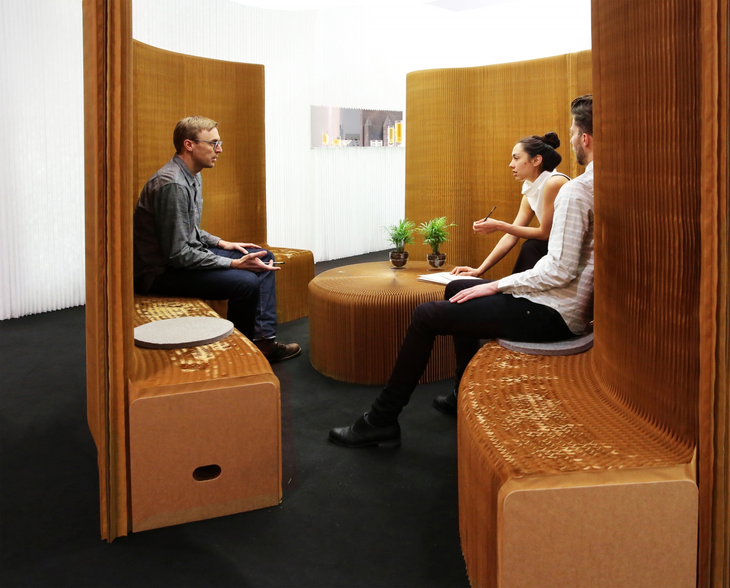 portable acoustic paper furniture by molo