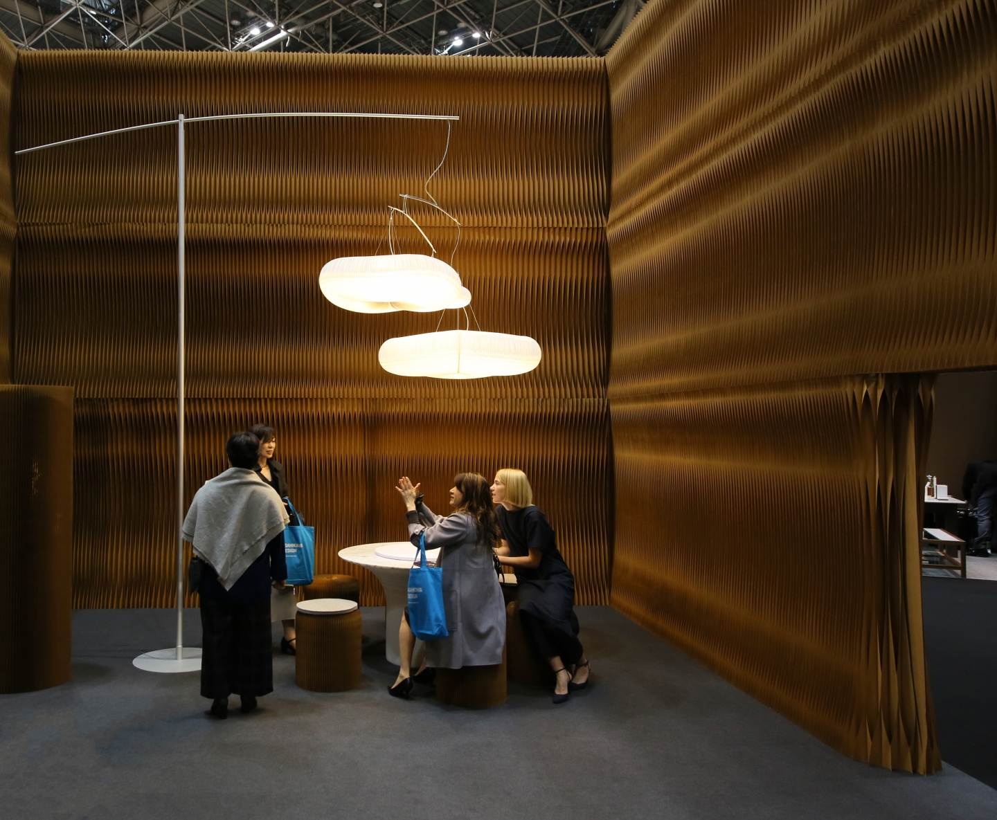 soft lighting cloud mast by molo - molo's installation at IFFT in Tokyo, Japan