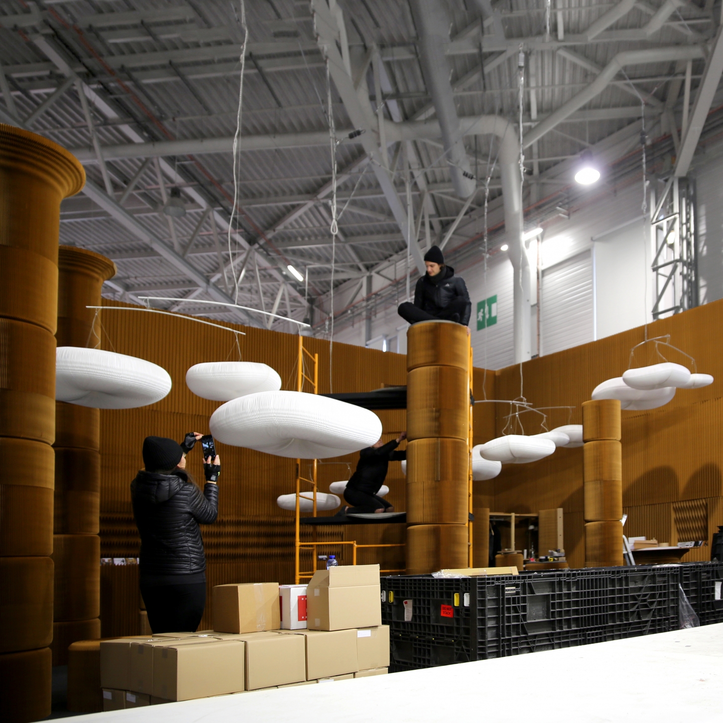 molo's installation at Maison & Objet 2016 - modular paper furniture by molo