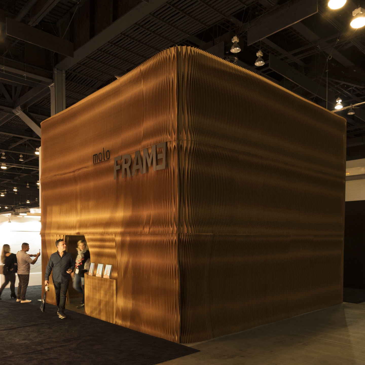 Trade show booth ideas: molo softwall stacked to create a paper room. portable partition walls by molo
