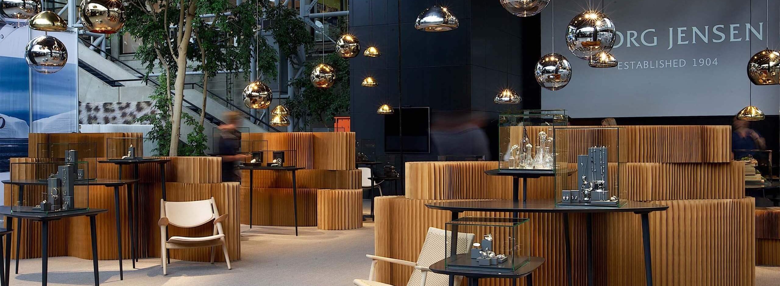 Georg Jensen luxury show paper softwall softblock exhibit