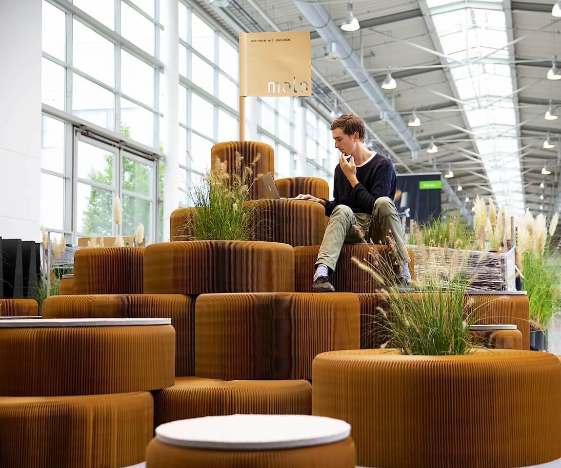 molo softseating and stools featured at Orgatec