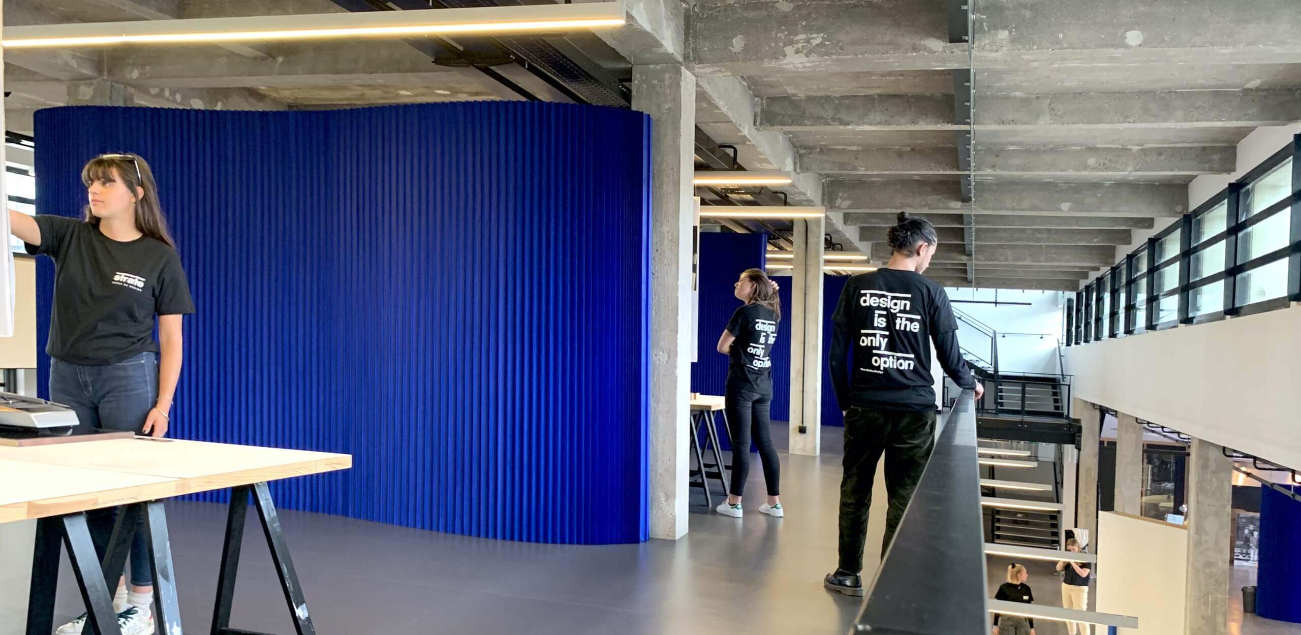 room dividers for schools _ molo blue partition at the Strate School of Design - Lyons FR
