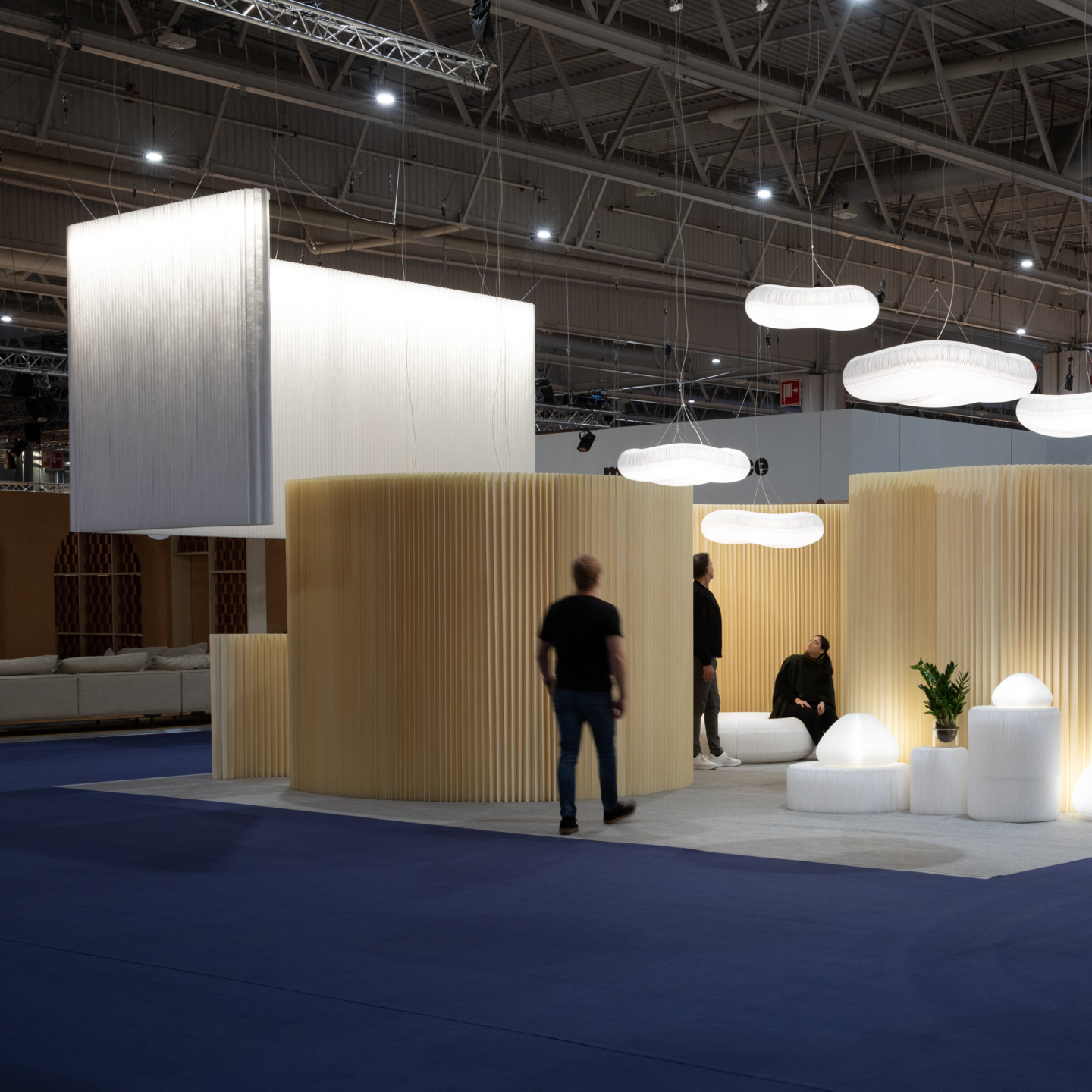 wood softwall - suspended softwall luminaire - cloud light - molo - M&O 2023 - 14