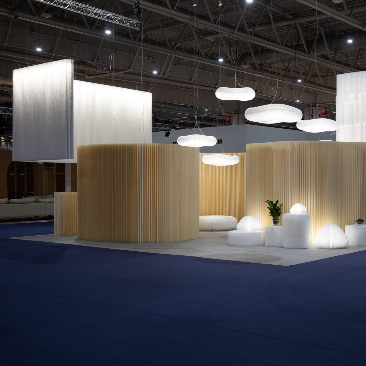 wood softwall - suspended softwall luminaire - cloud light - molo - M&O 2023 - 15