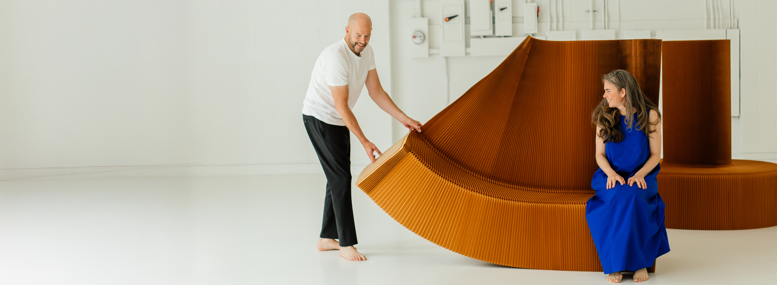 benchwall-paper furniture-flexible room divider-high backed seat